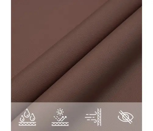 Saulessargs, 5X6X6 M, Trijstūra Forma, Brūns Oksforda Audums Vidaxl