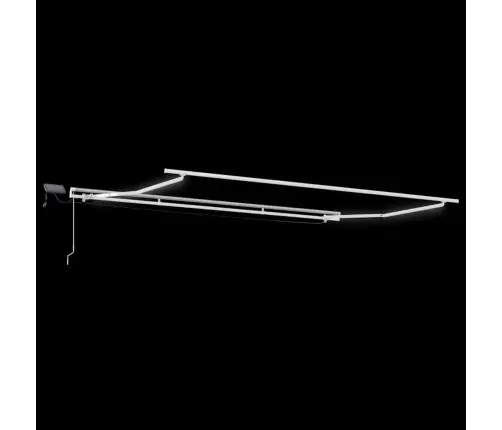 Kailastud Raam Led -Ribatuledega Valge 500 × 300 Cm Alumiinium