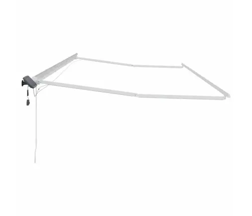 Markīze Ar Manuāls Balts 6 X 3 M Metāla