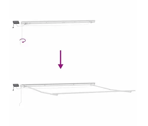 Markizės Rėmas Balta 450 × 350 Cm Aliuminis