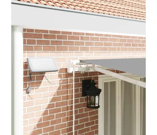 Kailastud Raam Led -Ribatuledega Valge 600 × 350 Cm Alumiinium