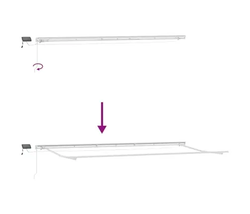 Kailastud Raam Led -Ribatuledega Valge 600 × 350 Cm Alumiinium