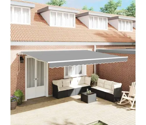 Markīze Manuāls Balts 4,5 × 3 M Metāla