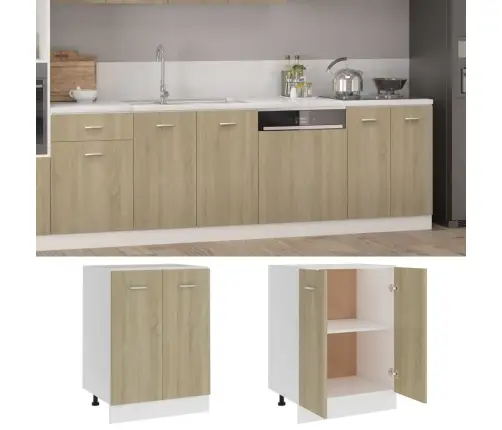 Alumine Kapp "Lyon", Sonoma Tamm, 60X46X81,5 cm Töödeldud Puit