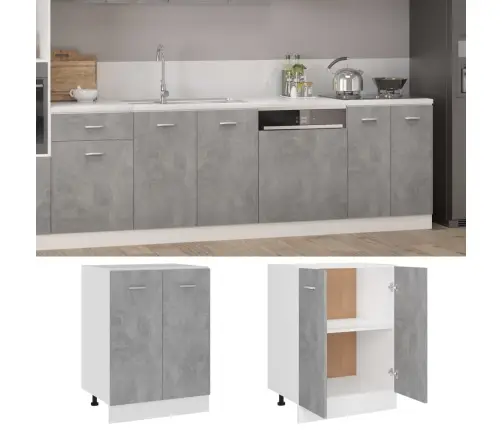 Alumine Kapp "Lyon", Betoonhall, 60 X 46 X 81,5 cm Töödeldud Puit