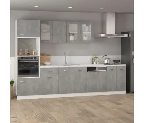 Alumine Kapp "Lyon", Betoonhall, 60 X 46 X 81,5 cm Töödeldud Puit