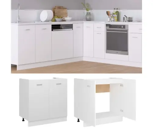 Apatinė Spintelė Praustuvui,  “Lyon”,  Balta,  80X46X81, 5Cm