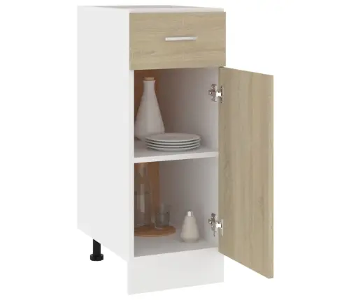 Sahtlitega Alumine Kapp "Lyon", Sonoma Tamm, 30 X 46 X 81,5 cm Töödeldud Puit