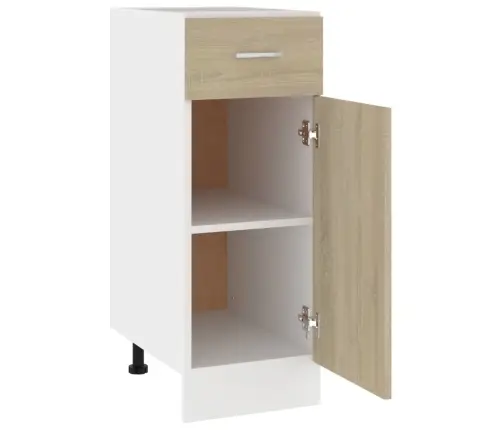 Sahtlitega Alumine Kapp "Lyon", Sonoma Tamm, 30 X 46 X 81,5 cm Töödeldud Puit