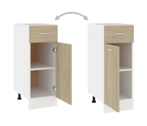 Sahtlitega Alumine Kapp "Lyon", Sonoma Tamm, 30 X 46 X 81,5 cm Töödeldud Puit