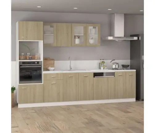 Sahtlitega Alumine Kapp "Lyon", Sonoma Tamm, 50 X 46 X 81,5 cm Töödeldud Puit