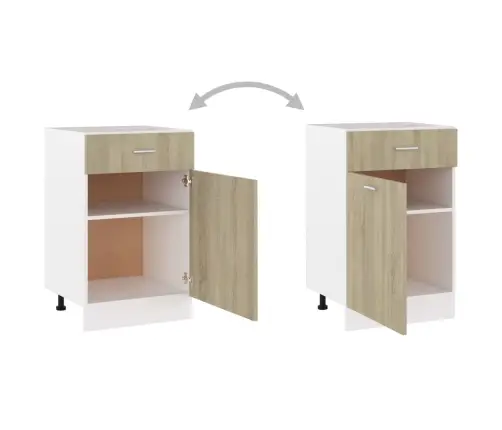 Sahtlitega Alumine Kapp "Lyon", Sonoma Tamm, 50 X 46 X 81,5 cm Töödeldud Puit