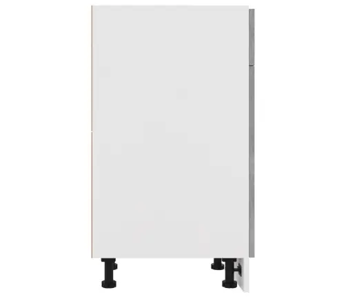 Sahtlitega Alumine Kapp "Lyon", Betoonhall, 50 X 46 X 81,5 cm Töödeldud Puit