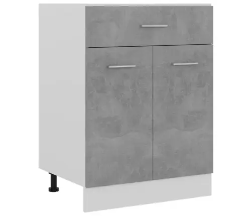 Apakšējais Skapītis Ar Atvilktnēm, Betonpelēks, 60X46X81,5 Cm Vidaxl