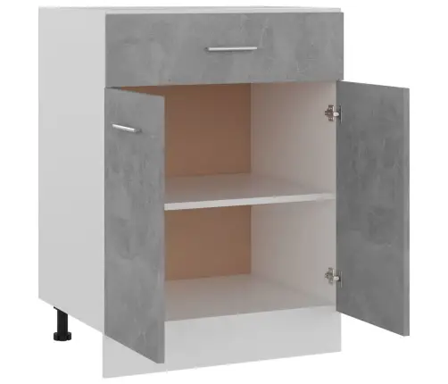 Apakšējais Skapītis Ar Atvilktnēm, Betonpelēks, 60X46X81,5 Cm Vidaxl