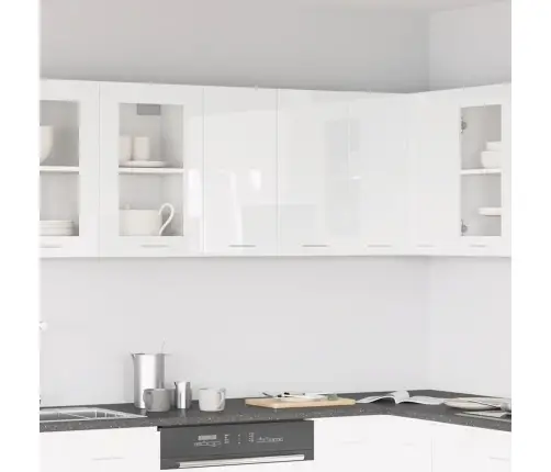 Rippuv Kapp "Lyon", Kõrgläikega Valge, 60 X 31 X 60 cm Töödeldud Puit