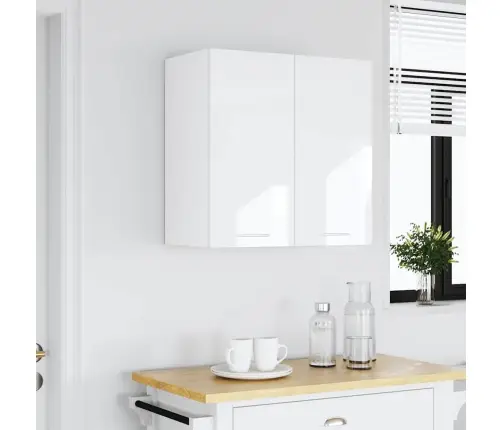 Rippuv Kapp "Lyon", Kõrgläikega Valge, 60 X 31 X 60 cm Töödeldud Puit