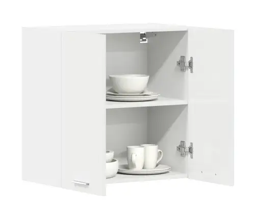 Rippuv Kapp "Lyon", Kõrgläikega Valge, 60 X 31 X 60 cm Töödeldud Puit