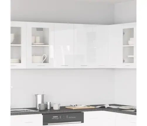 Rippuv Kapp "Lyon", Kõrgläikega Valge, 60 X 31 X 60 cm Töödeldud Puit