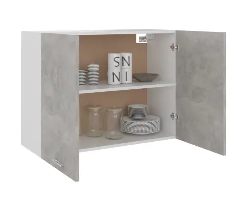 Piekarams Skapītis, Betona Pelēks, 80X31X60Cm Inženierijas Koks Vidaxl