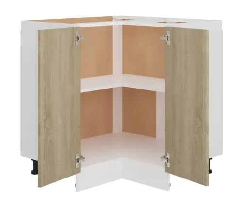 Nurgakapp "Lyon", Sonoma Tamm, 75,5X75,5X81,5 cm Töödeldud Puit