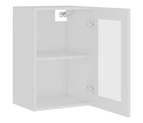 Pakabinama Stiklinė Spintelė,  “Lyon”,  Balta,  40X31X60Cm