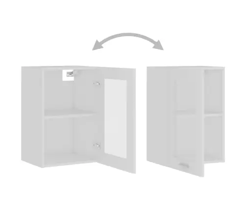 Pakabinama Stiklinė Spintelė,  “Lyon”,  Balta,  40X31X60Cm