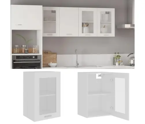 Pakabinama Stiklinė Spintelė,  “Lyon”,  Balta,  40X31X60Cm