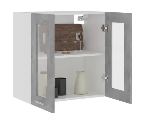 Pakabinama Stiklinė Spintelė,  “Lyon”,  Betono,  60X31X60Cm