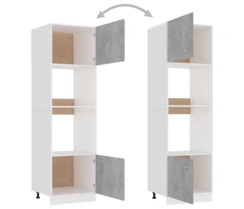 Mikrolaineahju Kapp, Betoonhall, 60X57X207 cm Tehispuit