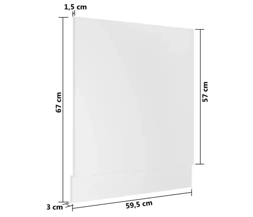 Indaplovės Plokštė,  “Lyon",  Balta,  59, 5X3X67Cm