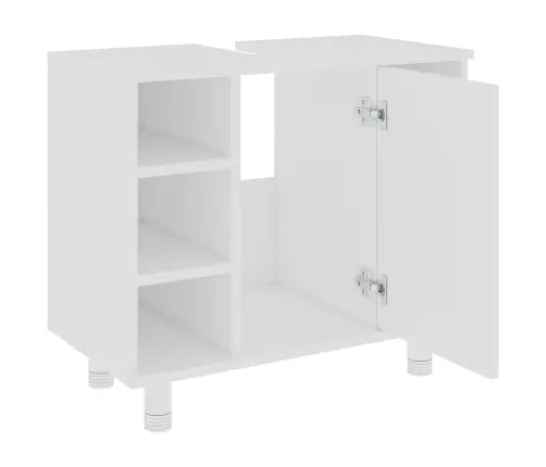 Vonios Kambario Spintelė, Balta, 60X32X53,5cm Apdirbta Mediena