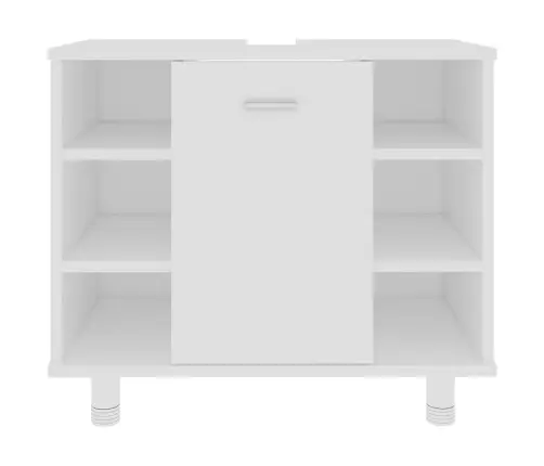 Vonios Kambario Spintelė, Balta, 60X32X53,5cm Apdirbta Mediena