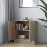 Grāmatu Skapis, Ozolkoka Krāsa 82,5X30,5X80Cm Inženierijas Koks Vidaxl