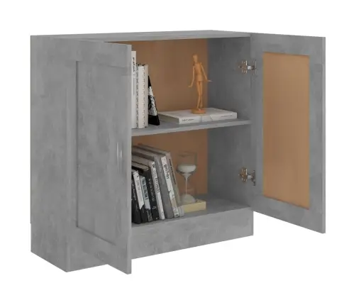 Grāmatu Skapis, Betona Pelēks, 82,5X30,5X80Cm Inženierijas Koks Vidaxl