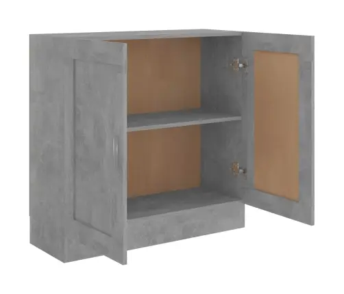 Grāmatu Skapis, Betona Pelēks, 82,5X30,5X80Cm Inženierijas Koks Vidaxl