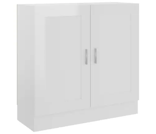 Raamaturiiul Kõrgläikega Valge 82,5X30,5X80 Cm Tehispuit