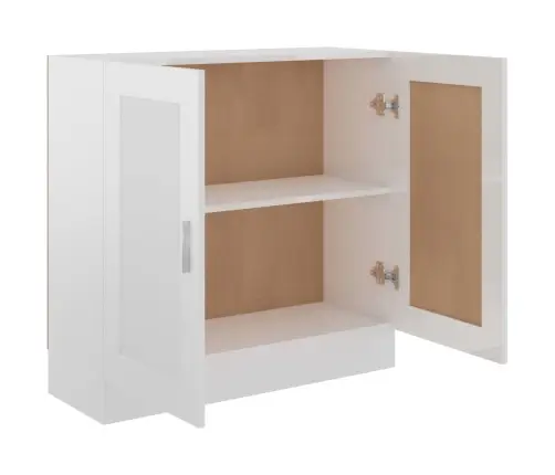 Raamaturiiul Kõrgläikega Valge 82,5X30,5X80 Cm Tehispuit