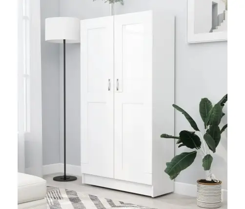 Grāmatu Skapis, Balts, 82,5X30,5X150 Cm, Inženierijas Koks Vidaxl