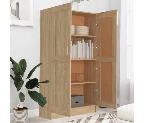 Spintelė Knygoms, Ąžuolo, 82,5X30,5X150cm Apdirbta Mediena