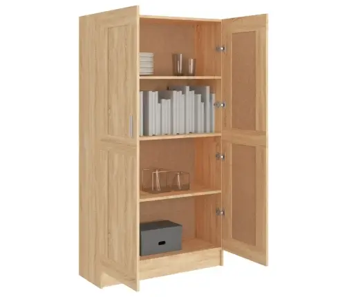 Spintelė Knygoms, Ąžuolo, 82,5X30,5X150cm Apdirbta Mediena