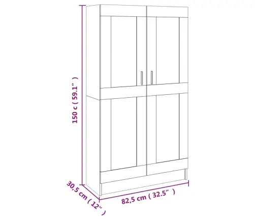 Spintelė Knygoms, Ąžuolo, 82,5X30,5X150cm Apdirbta Mediena