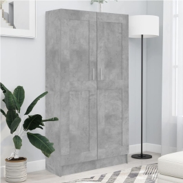 Grāmatu Skapis Betona Pelēks 82,5X30,5X150 Cm Inženierijas Koks Vidaxl