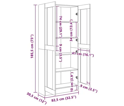 Grāmatu Skapis, Ozolkoka, 82,5X30,5X185,5 Cm, Inženierijas Koks Vidaxl