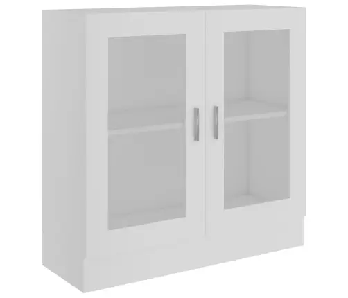 Vitrīna, Balta, 82,5X30,5X80 Cm, Inženierijas Koks Vidaxl