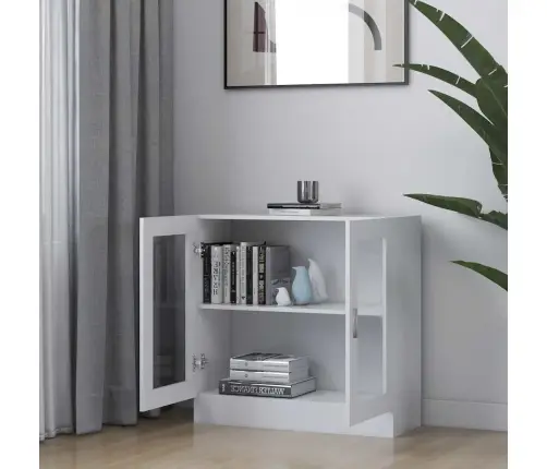 Vitrīna, Balta, 82,5X30,5X80 Cm, Inženierijas Koks Vidaxl