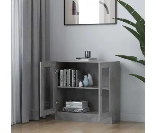 Vitriinkapp Betoonhall 82,5 X 30,5 X 80 Cm Tehispuit