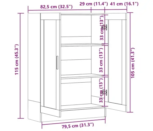 Vitrīna, Melna, 82,5X30,5X115 Cm, Inženierijas Koks Vidaxl
