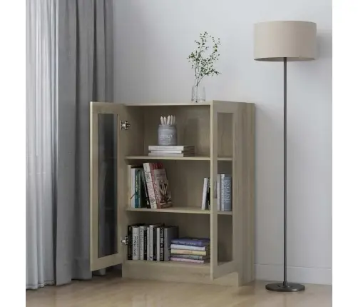 Vitrīna, Ozolkoka Krāsā, 82,5X30,5X115 Cm, Inženierijas Koks Vidaxl