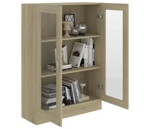 Vitrīna, Ozolkoka Krāsā, 82,5X30,5X115 Cm, Inženierijas Koks Vidaxl